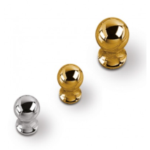 Pomo dorado brillo – 21 mm – Diámetro del pie 13 mm – Estamp