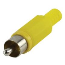 RCA-Stecker – Kunststoffgehäuse – Gelb – Männlicher Steckverbinder – Löten – Elektroinstallation