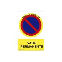 Panneau D'Interdiction ''Vado Permanente'' (pvc 0.7mm) 30x40cm