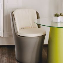 Sillón Comfy Moon Gris En Polímero Monacis - Ø60 Cm - 80 H