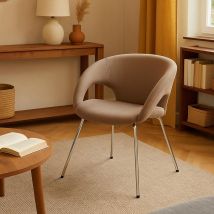 Serena - Bürostuhl Bathurst, Wartestuhl Mit Armlehnen Für Büro, Ergonomischer Wartestuhl, Cm 58x59h72, Braun