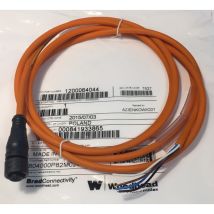 Molex - 1200064044 Brad M12 Female Lead To 4-pole Free Cable - 2 Meters - Orange