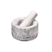 Kesper Mortaio, Materiale: Marmo, Dimensioni: Ø 13 Cm, Altezza: 8 Cm, Colore: Bianco Lucido 71505
