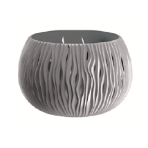 Led Leds - Prosperplast Bowl Sandy Plastique Bowl Avec Réservoir En Couleur Stone Grey, 21,8 (hauteur) X 37 (largeur) X 37 (profondeur) Cms