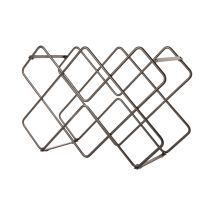 Metall Weinregal DIAMONDS – 40,5 x 27,5 x 15,5 cm – Platz für 6 Flaschen – Hochwertiges Design in Schwarz oder Gold