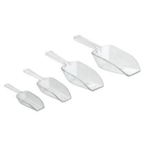Interdesign 31299eu Mestoli, Set Da 4 Pezzi, Plastica, Trasparente, 7x4x19.5 Cm