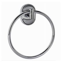 Trade Shop Traesio - Cleafe - Anello Cerchio Porta Asciugamano Moderno Fissaggio A Parete Bagno Ovale 52015 -
