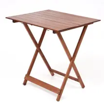 Faltbarer Picknicktisch 60x80 Cm Aus Buchenholz Mit Nussbaum-finish