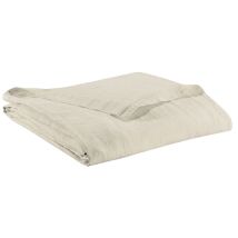 Copripiumino Piatto Zeff In Lino 100% - Grigio Chiaro E Naturale Reversibile - 240 X 300 Cm