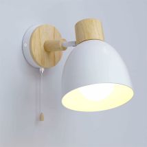 Indoor Wall Light With Switch Vintage Wooden Wall Lamp E27 Industrial Retro Wall Lights Led Wall Lighting Night Light For Bedroom, Living Room, 