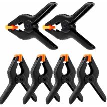 Heguyey - Heavy Duty Plastic Spring Clips 6 Pack, Ideal For Woodworking Projects, Photo Studios, Arts And Crafts