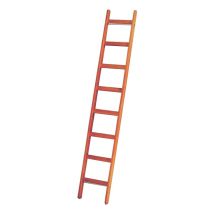 Escalera de trabajo robusta de 8 peldaños – Madera de coníferas y haya – Ideal para bricolaje y mejoras en el hogar
