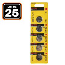 Pacco Di Batterie A Bottone Kodak 25 X Cr2032 3v 210mah Al Litio