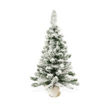 Albero Di Natale Pinetto Innevato, Base In Juta - Argo Innevato 60 Cm - Bop