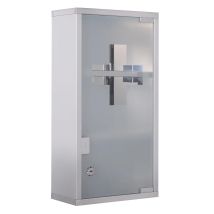 Armoire Médicale Easycomfort 1 Porte En Verre Acier Argent
