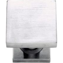 Pomolo quadro Asti – Ottone – Cromo satinato – 63x63x64 mm – Forme