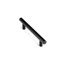 Rei - Blisterpackung Mit 4 Edelstahl-griffknöpfen In Mattschwarzer Ausführung Mod.891h Abstand 96mm
