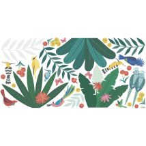 Lilipinso - Sticker Oiseaux Tropicaux Et Feuilles 64 X 130 Cm