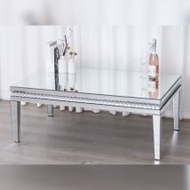 Stephanie Diamond Mirror Crystal Coffee Table
