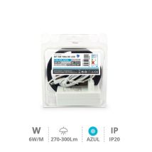 Kit 5m Tira De Led 6w/m Ip20 Azul Preparado