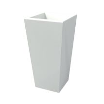 Kloris - Pot De Fleurs Jardinière Rectangulaire En Résine Mod. Egizio Liscio H 90 Blanc