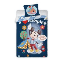 Set Di Biancheria Da Letto 140x200 Topolino Topolino 7668 In Campeggio Adoro Il Campeggio In Tenda Federa 70x90