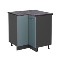 Vicco - Mobile Ad Angolo Cucina R-line, Grigio-blu, 75.6 Cm , Pl Antracite