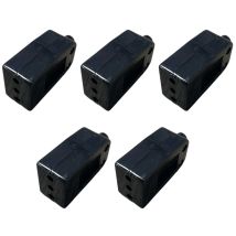 Lot De 5 Prises Volantes 10a 2p+t Noir Femelle Norme Italienne 250v - Gloca