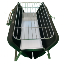 Capaldo Tragbarer Holzkohlegrill mit Koffer – 44 x 28 x 32 cm – Grillrostgröße 40 x 21,5 cm – Gewicht 790 g – Für 2-4 Personen