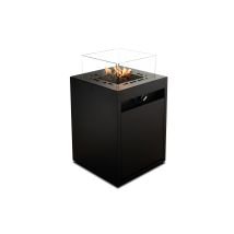Planika Square - Cheminée De Jardin Décorative - Cheminée À Gaz D'Extérieur Et Table De Jardin En Une Seule Pièce - Compartiment Intérieur Pour Le 