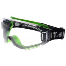 Occhiali di protezione panoramici T-Spex 8114 – Normative EN 166, EN 170 – Montatura nera/verde – Antiappannamento