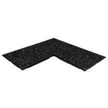 Vivol - Cantonera Borde Goma Suelo Deportivo - 50x50 Cm - 20 Mm Espesor - Gris