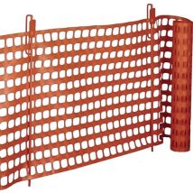 Fangzaun – Thermoplast – 50 m – 1 m – verkehrsorange – WEMAS