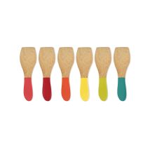 Pebbly - Nba021 - Set Di 6 Spatole Per Raclette, Multicolore