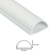 D-line - Design Kabelkanal 50x25mm Weiß 1,5 M, Selbstklebend Leitungs- & Strebenkanäle