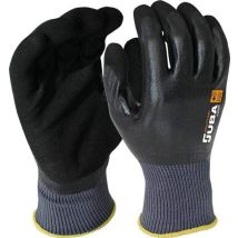 Guante De Trabajo Nylon/nitrilo Negro Talla 7 Juba