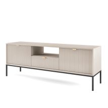 Meuble Tv Nanaimo - Cachemire - Poignées Dorées - Largeur 154 Cm, Hauteur 56 Cm, Profondeur 39 Cm