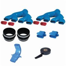 Pluggit Basis-Paket PP-B – Lüftungssystem für Wohn- und Gewerbeobjekte – ABS-Kunststoff – einfache Installation – 2x 4-fach-Verteiler, 4x Endkappe