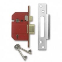 Union - J2200s-sc-2.5 Strongbolt 2200s Bs 5 Lever Mortice Sashlock Satin Chrome 68mm Box Unnj2200sc25