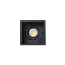 Faretti da incasso ACRE orientabili quadrati neri in acciaio – 1 pezzo – Compatibile con GU10