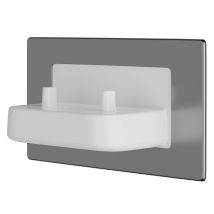 Proofvision - Polished Steel In-wall Twin Electric Toothbrush Charger - Pv11p-ps-fr
