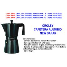 Cafetera Oroley New Dakar 12 Tazas Aluminio