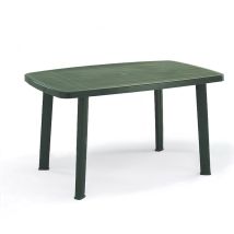 Faro Tisch, 140x90 Cm Grün Vollkunststoff Gartentisch Terassentisch