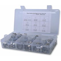Kit D'Assortiment De Colliers De Serrage En Continu À Oreille Unique, Ensemble De Colliers De Serrage À Sertir, 100 Pièces, 7-15 Mm, Acier Inoxydable 