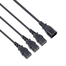 Vultech Mu-ups04 Cavo Splitter Di Alimentazione Da Iec C14 A 3x Iec C13 1m 3000w 10a 250v