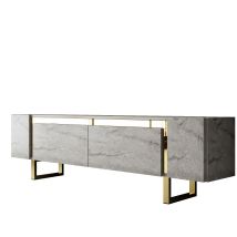 Mobili Tv, Tavolo Tv, Credenza Bassa Stand Travertine Gold
