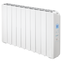 Radiateur Électrique À Inertie Fluide 1670w Farho Eco Green Ultra 10 Eléments Blanc Programmable Basse Consommation Garantie 20 Ans