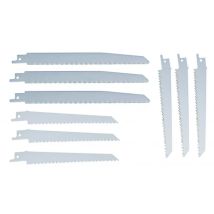 FERM – RSA1001 – Säbelsägeblatt-Set 9 Stück – HCS, Bi-Metall – für Holz, Kunststoff, Stahl, Aluminium