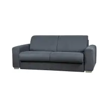 Divano Letto Bellahome "leo" 2 Posti Tessuto Grigio Antracite, 206x102x90 Cm