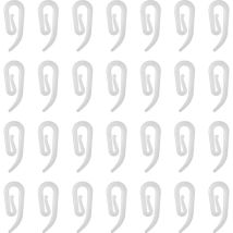 Crochets De Rideaux, 100pcs Crochets En Plastique Blanc, Crochet Rideau Rail, Crochets Agraphes Pour Rideaux Pour Rideau De Fenêtre, Rideau De Porte 